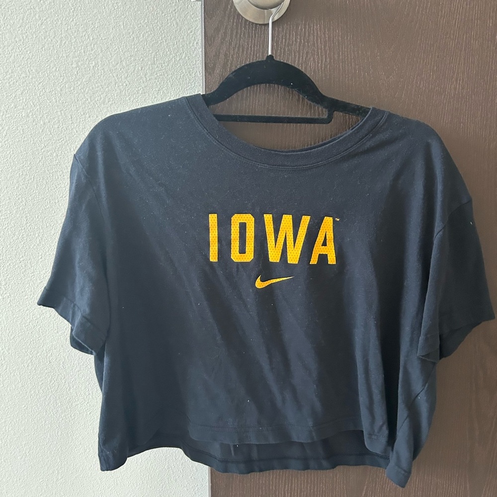 Nike Iowa Black Crop Top